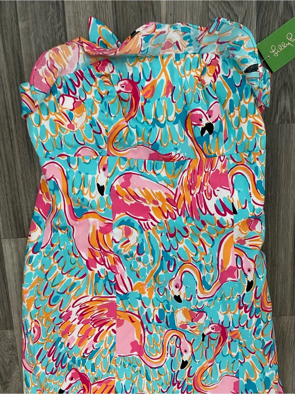 Lilly Pulitzer 2 Tropical Flamingo Shift Dress Franco printed multi peel and eat - Picture 3 of 9